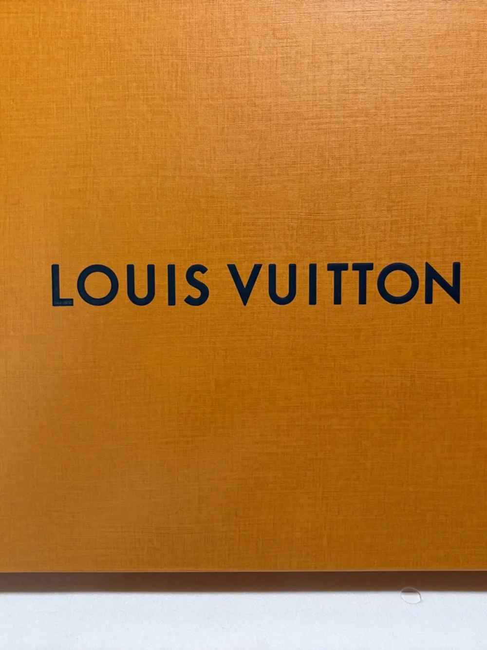 Louis Vuitton Orange Box with Navy Logo 16 x 11 x 2